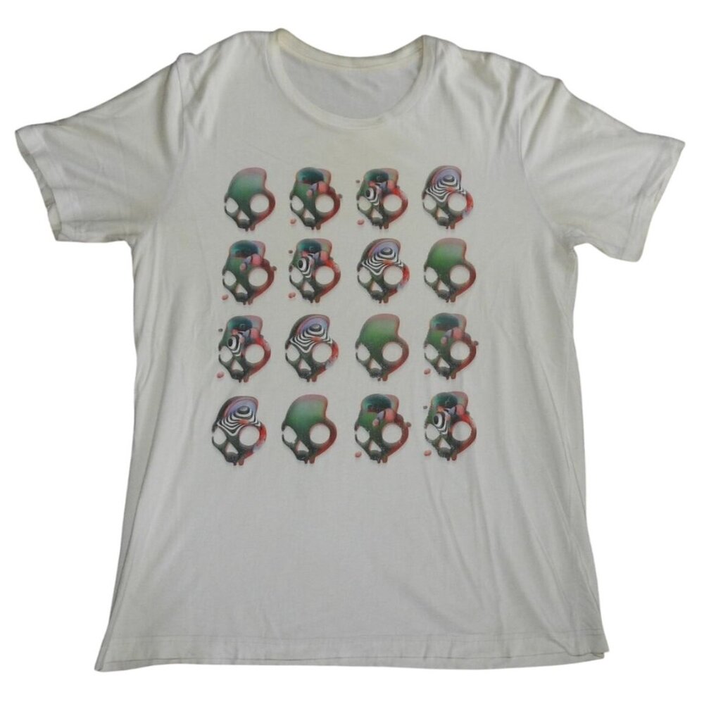 Skullcandy 16 Colorful Logo T-Shirt Beige Short Sleeve Mens Large